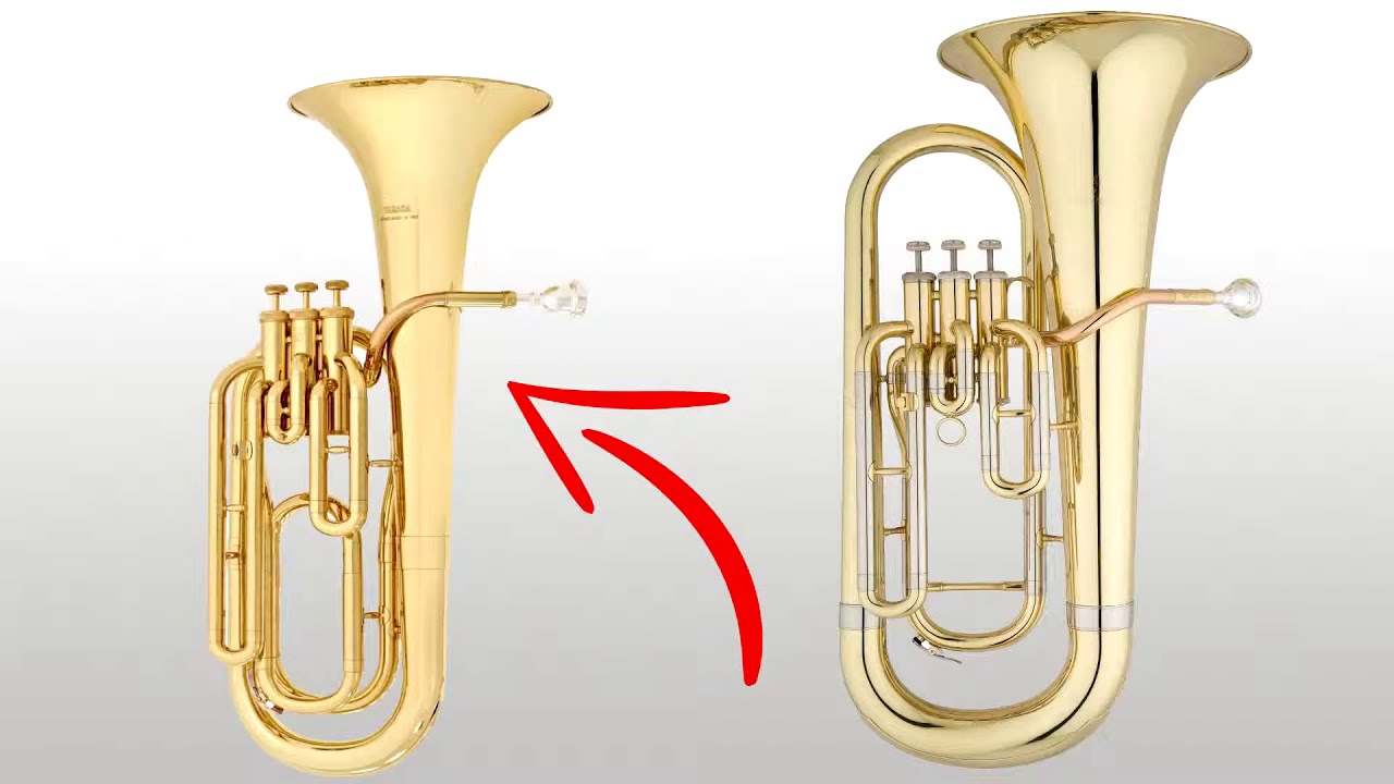 Instrumenten van de fanfare - Bastuba, Bariton en Euphonium