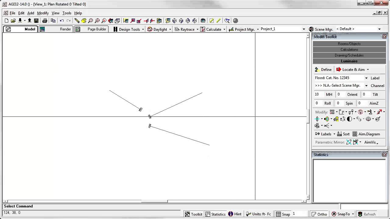 AGi32 - Locate and Aim Luminaires