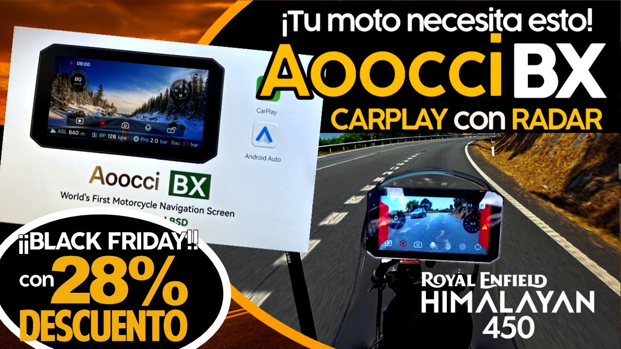 🔥 Carplay con Radar Angulo Muerto 🎁 DESCUENTO 22% I Royal Enfield Himalayan 450