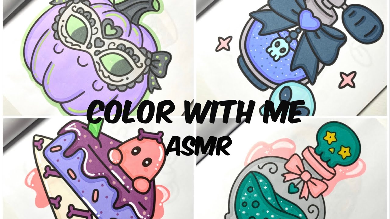 | COLOR WITH ME | Satisfying & Relaxing ASMR compilation | Coloring Books | Ohuhu Markers 