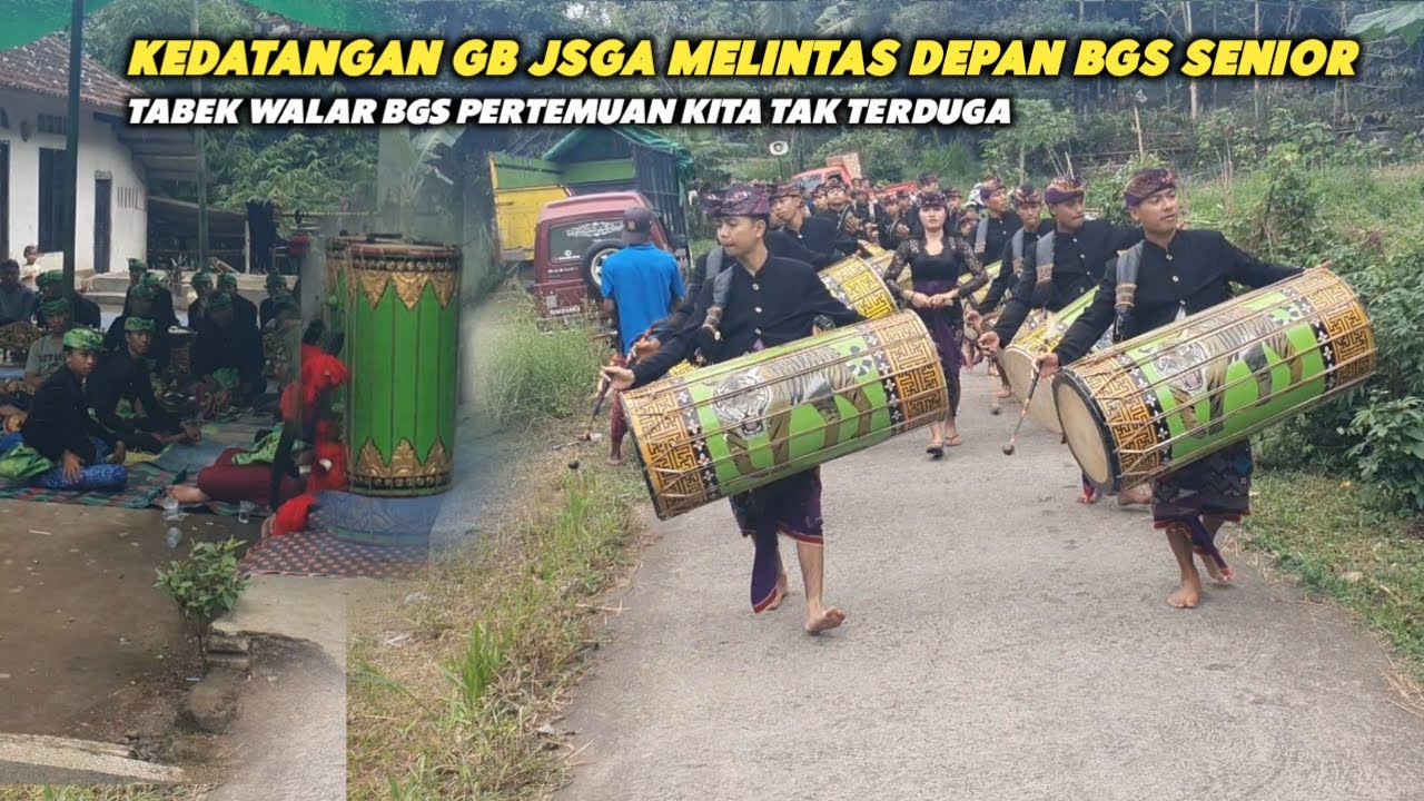 KEDATANGAN GENDANG BELEQ JSGA JATI SUARA GUNUNG AMUK LEWAT DEPAN BGS BAJANG GIRANG SURADADI DI LANDO