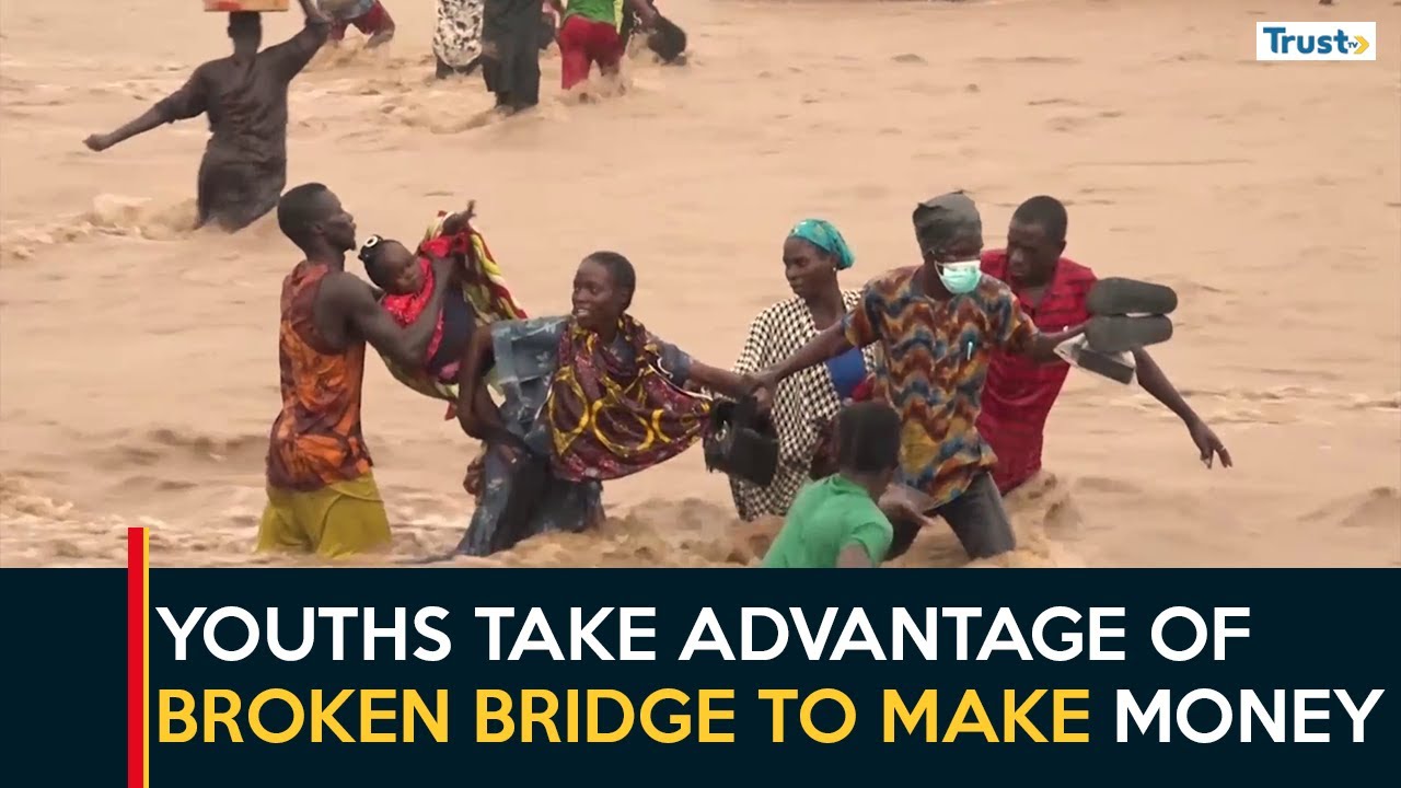 Youths Take Advantage Of Broken Madagali Bridge To Make Money in Adamawa