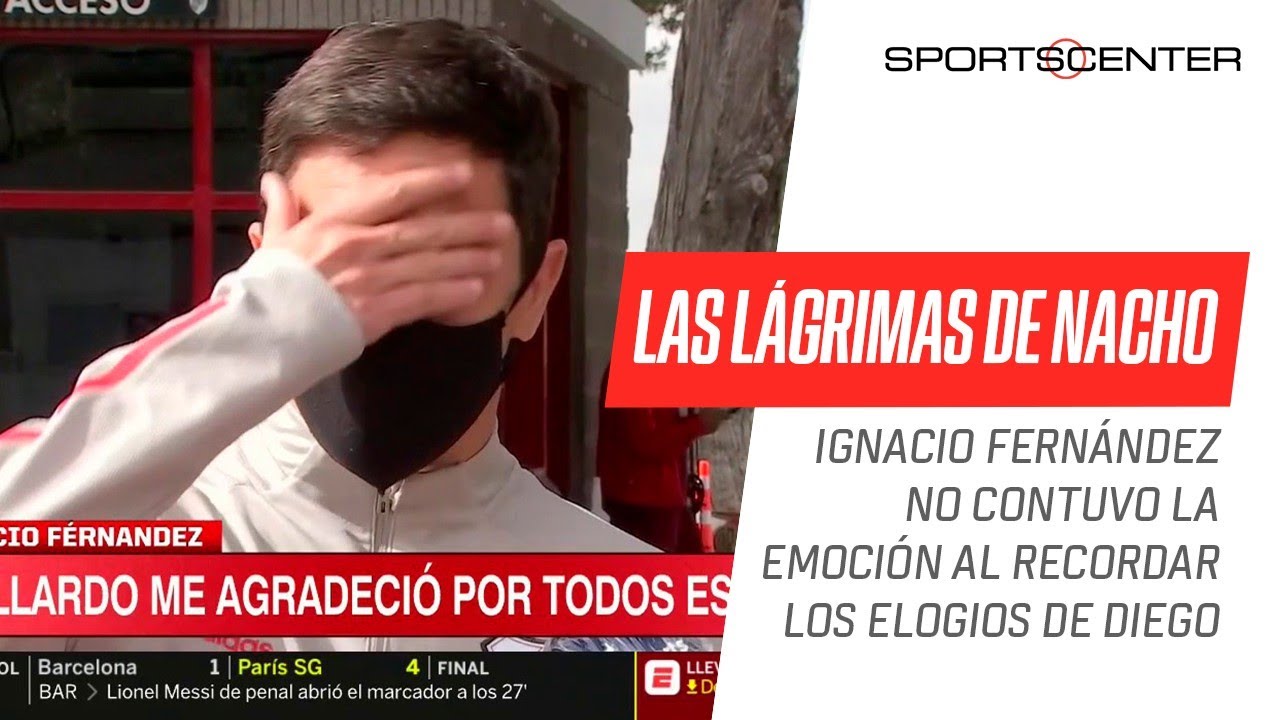 Nacho Fernández, en su despedida de #River, se quebró al recordar a #Maradona