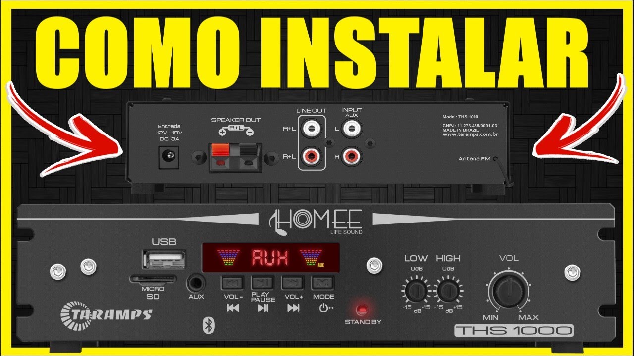 COMO LIGAR RECEIVER THS 1000 - TARAMPS #ALANROD