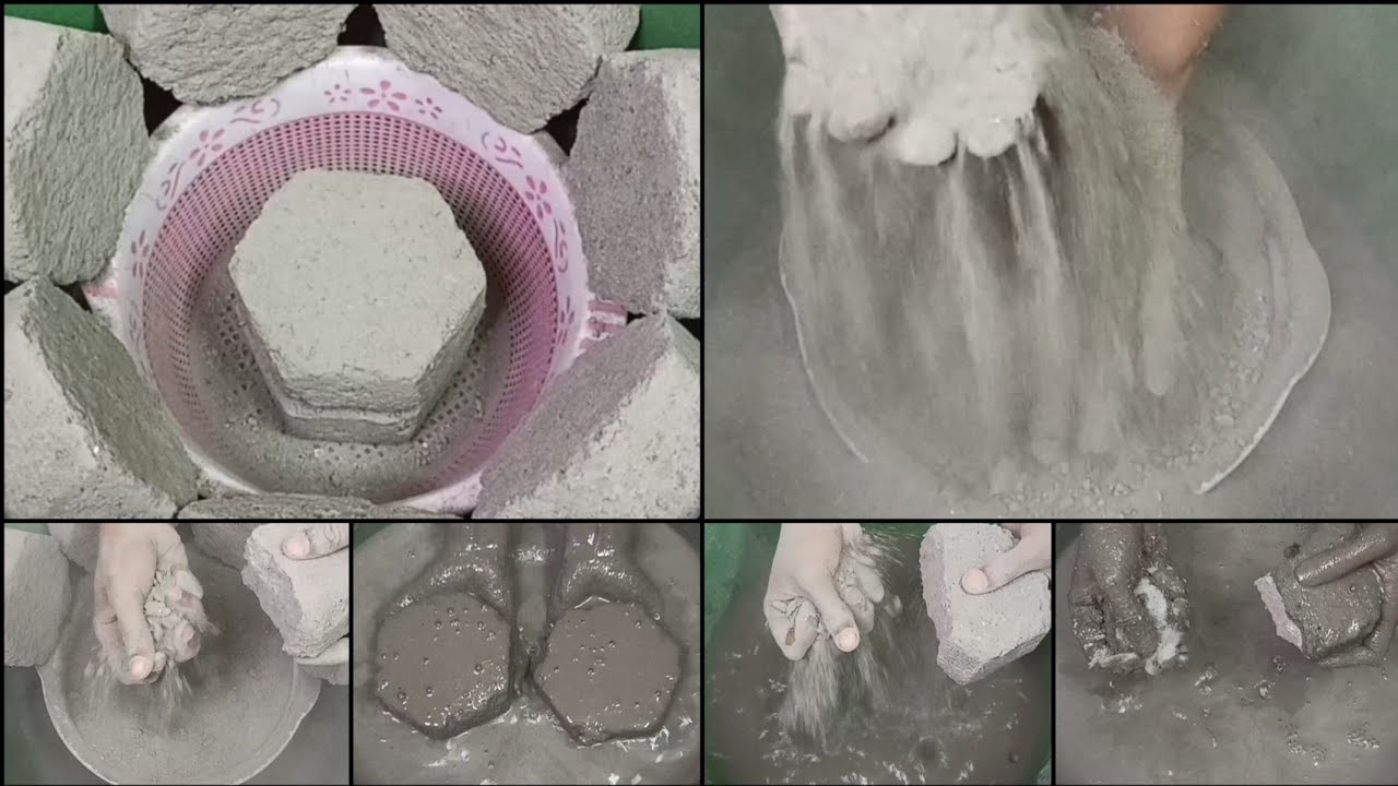 Soft Dusty🌪️Crispy Crunchy Stoney Sand Cement Dry+💦Crumbling ASMR