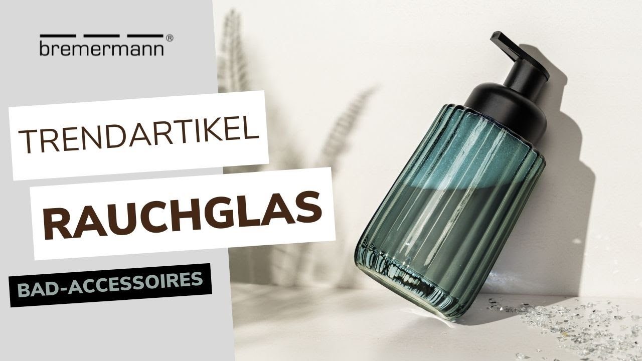 Badezimmer Accessoires aus Rauchglas, grau | bremermann