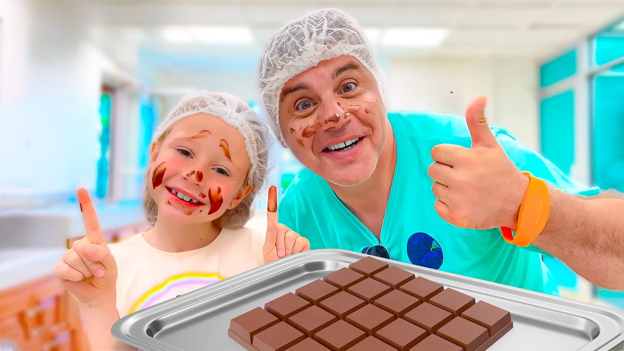 Nastya y papá aprenden a hacer chocolate. Nueva historia sobre Nastya