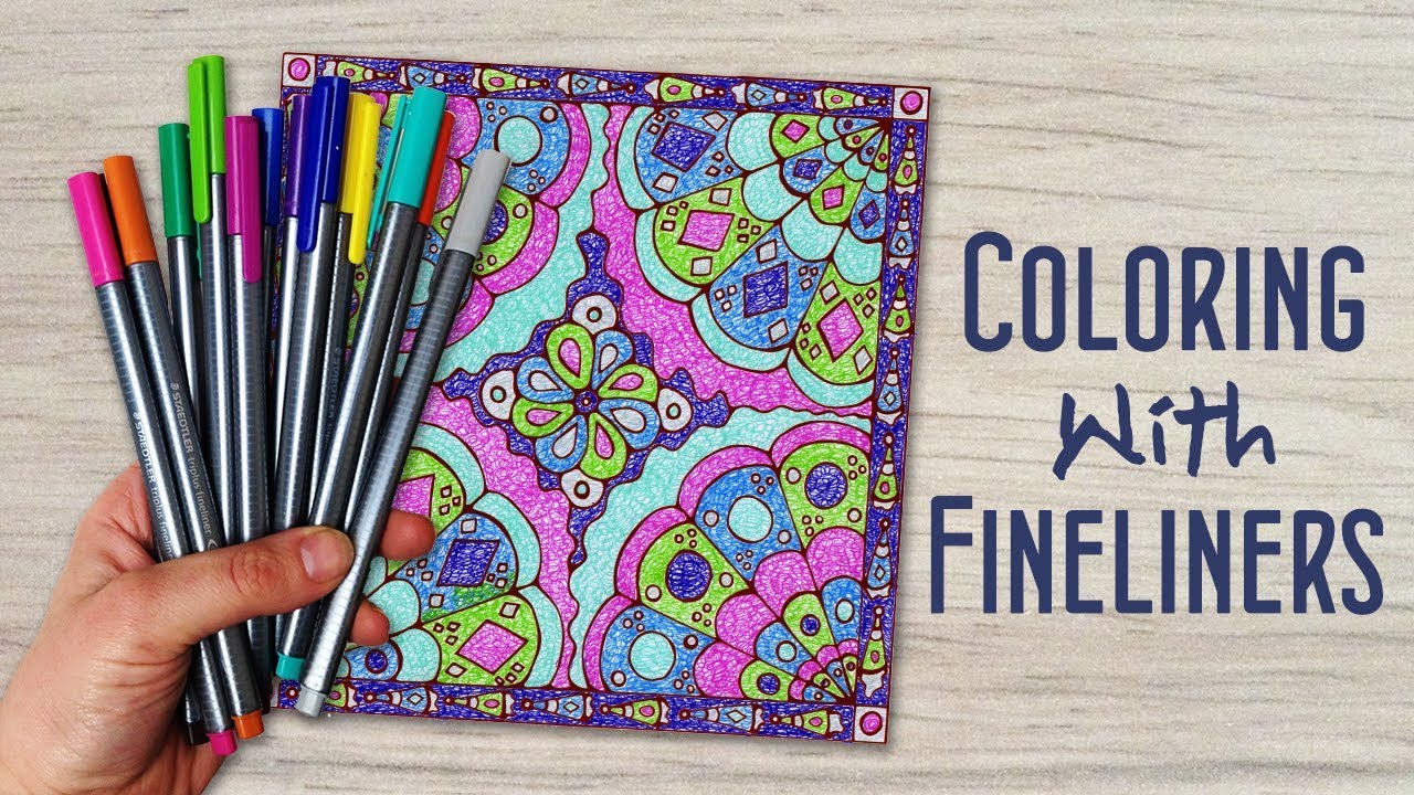 How to Color with Staedtler Fineliners: Squiggle Style Coloring Tutorial