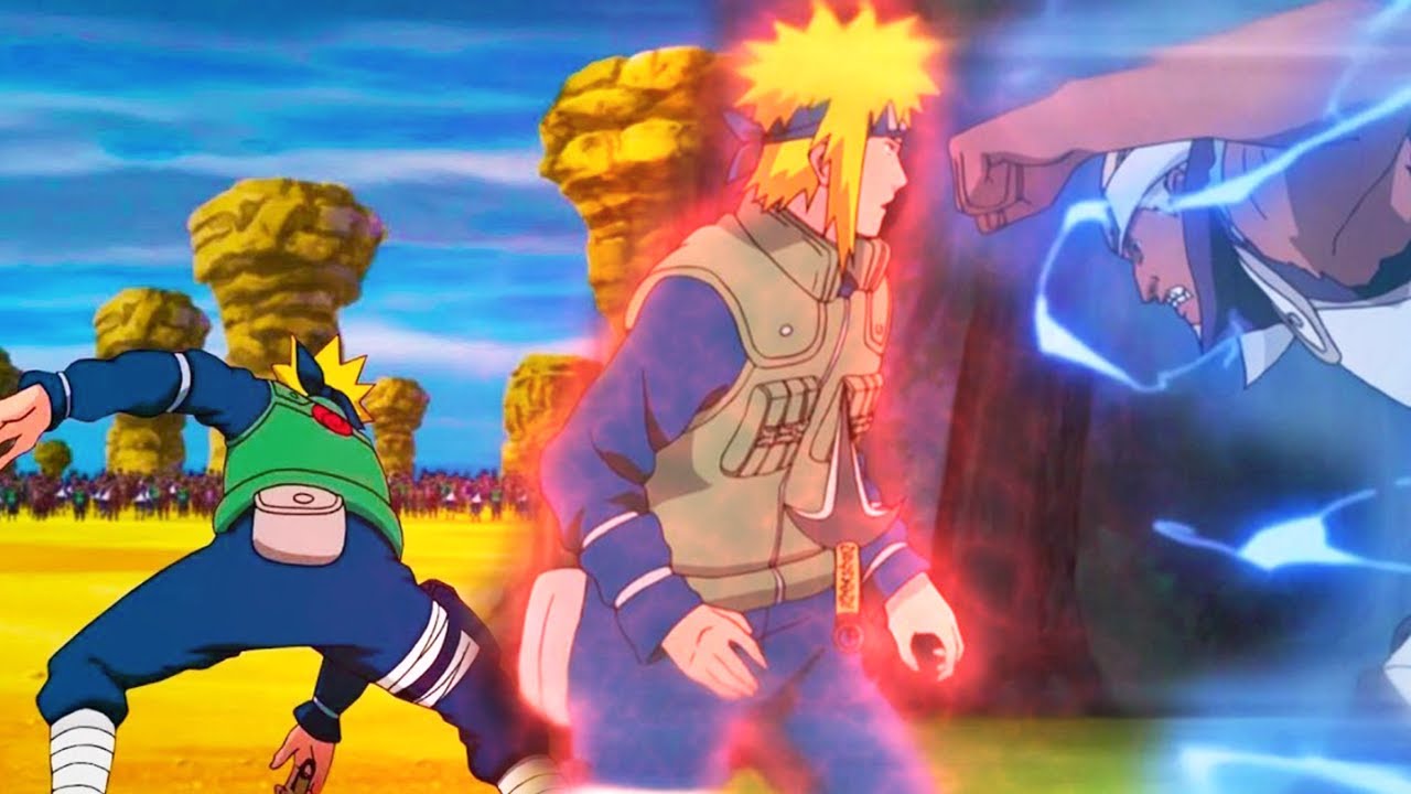 هكذا كيف قتل ميناتو 1000 شينوبي بمفرده(مزبـحة الهوكاجي الرابع),ميناتو يرعب الرايكاجي ويوقف الحرب