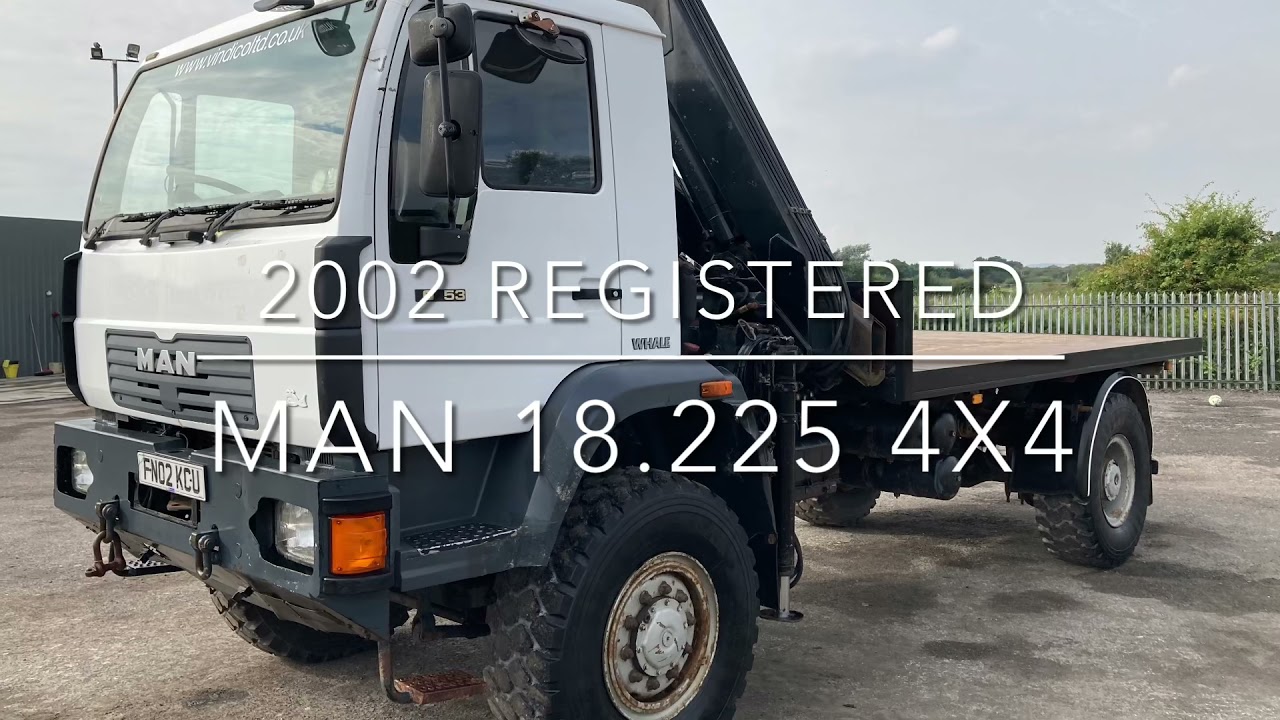 MAN 18.225 4x4 Crane truck. Vindico UK Ltd, Truck Export