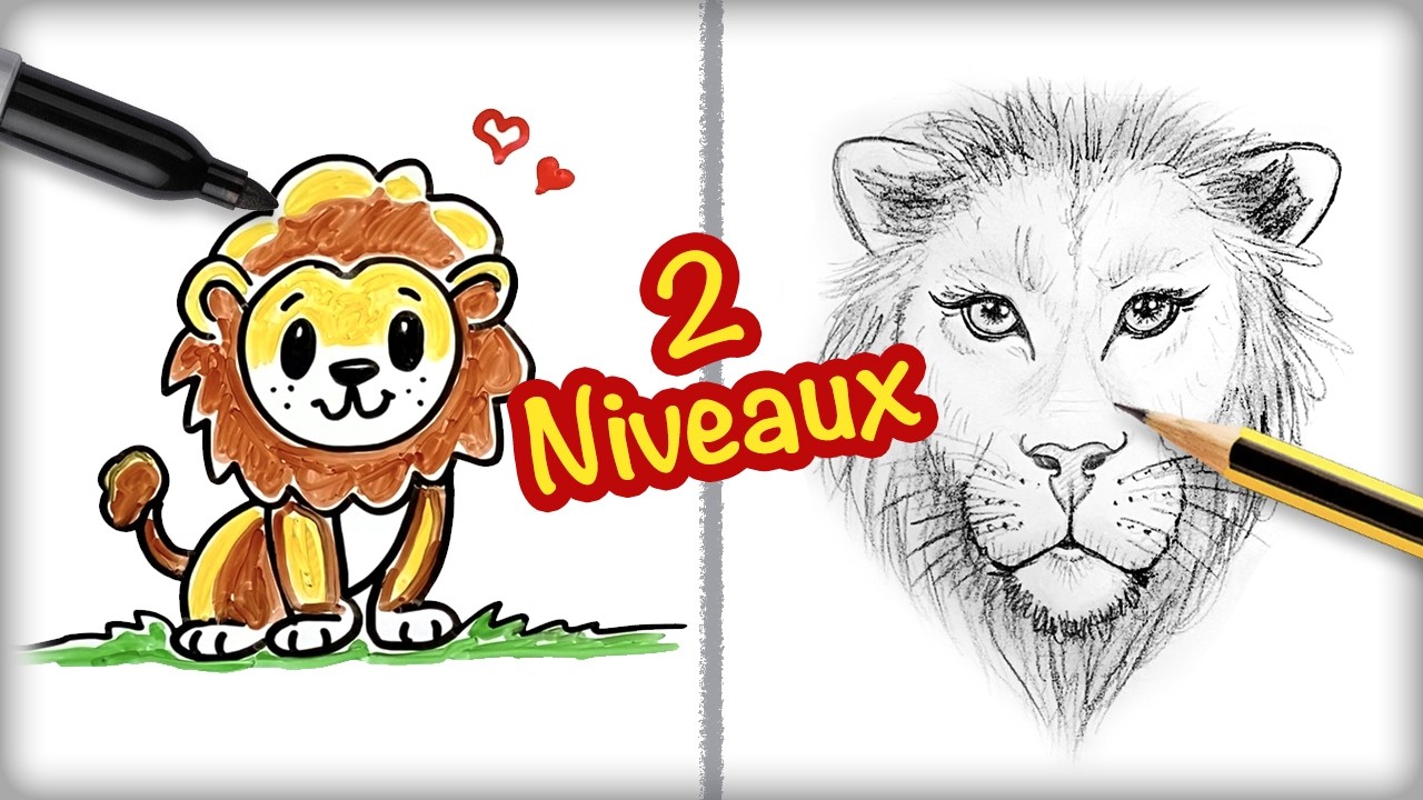 Comment dessiner un lion (facile) | Enfants & Parents 🦁✏️