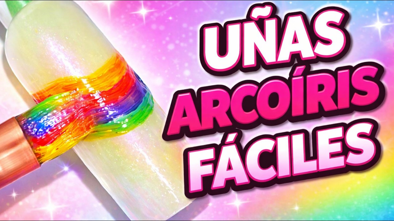 🌈 ¡Uñas Arcoíris en SEGUNDOS! Técnica Fácil que Cualquiera Puede Hacer