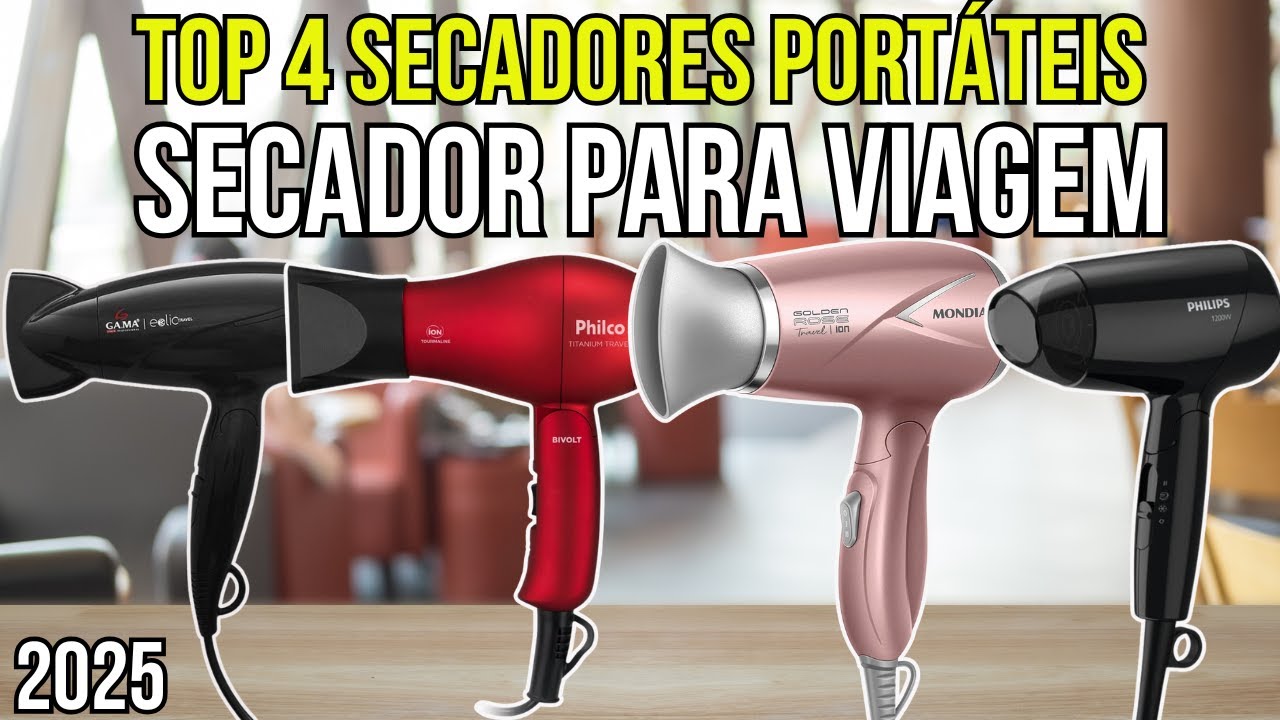 Melhores SECADORES DE CABELO P/ levar na mala| SECADOR TRAVEL| SECADOR para viagem| SECADOR PORTÁTIL