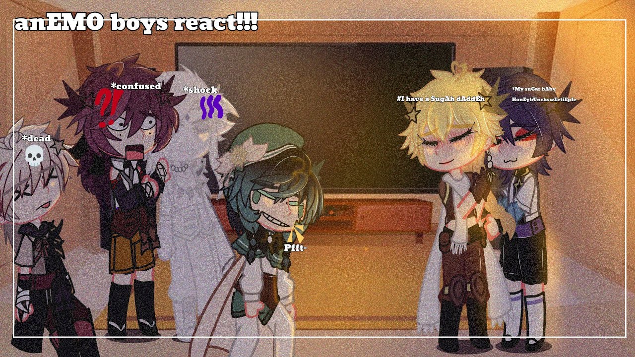 Genshin Impact (anEMO boys) react to|| Wanderer|| Gacha club|| Part 3/??||FANON!!|| very CRINGE 💀||