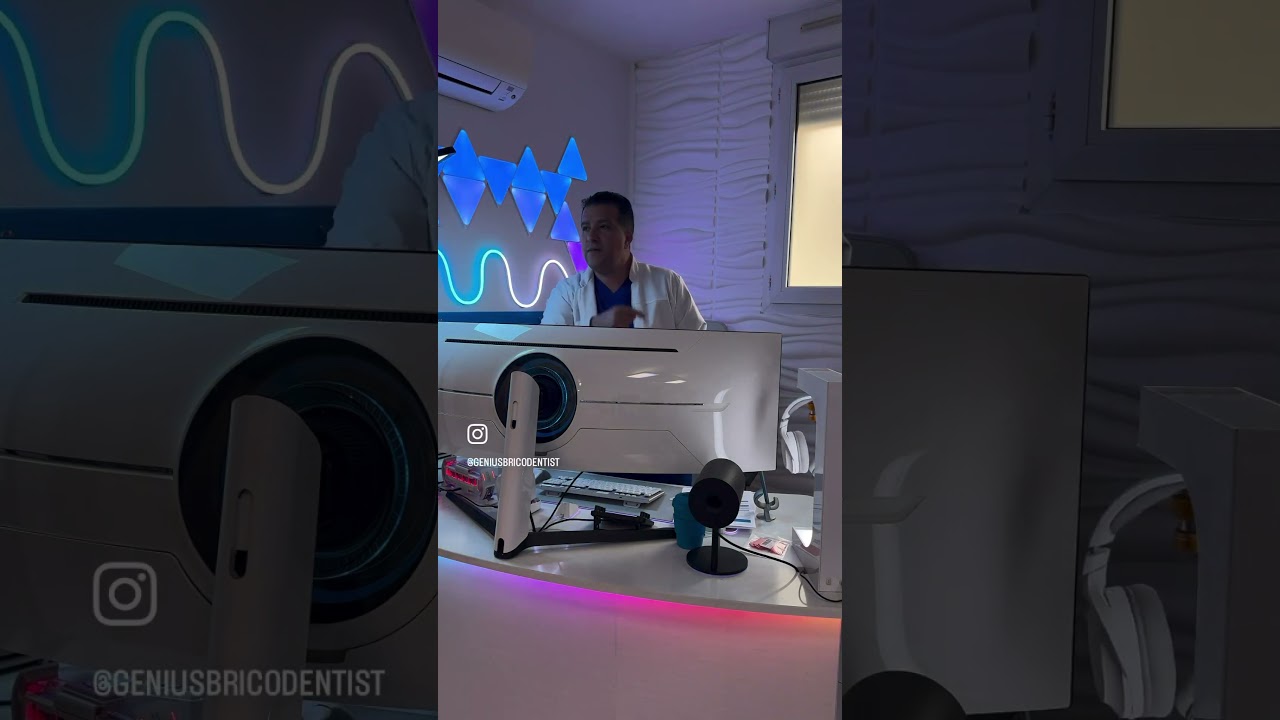Ma tour de contr&ocirc;le #dentist #setup #gamingsetup #dreamsetup #rgb #rgblights