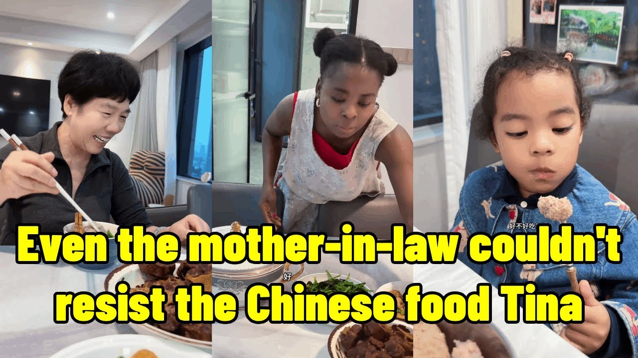 Even the mother-in-law couldn't resist the Chinese food Tina made.