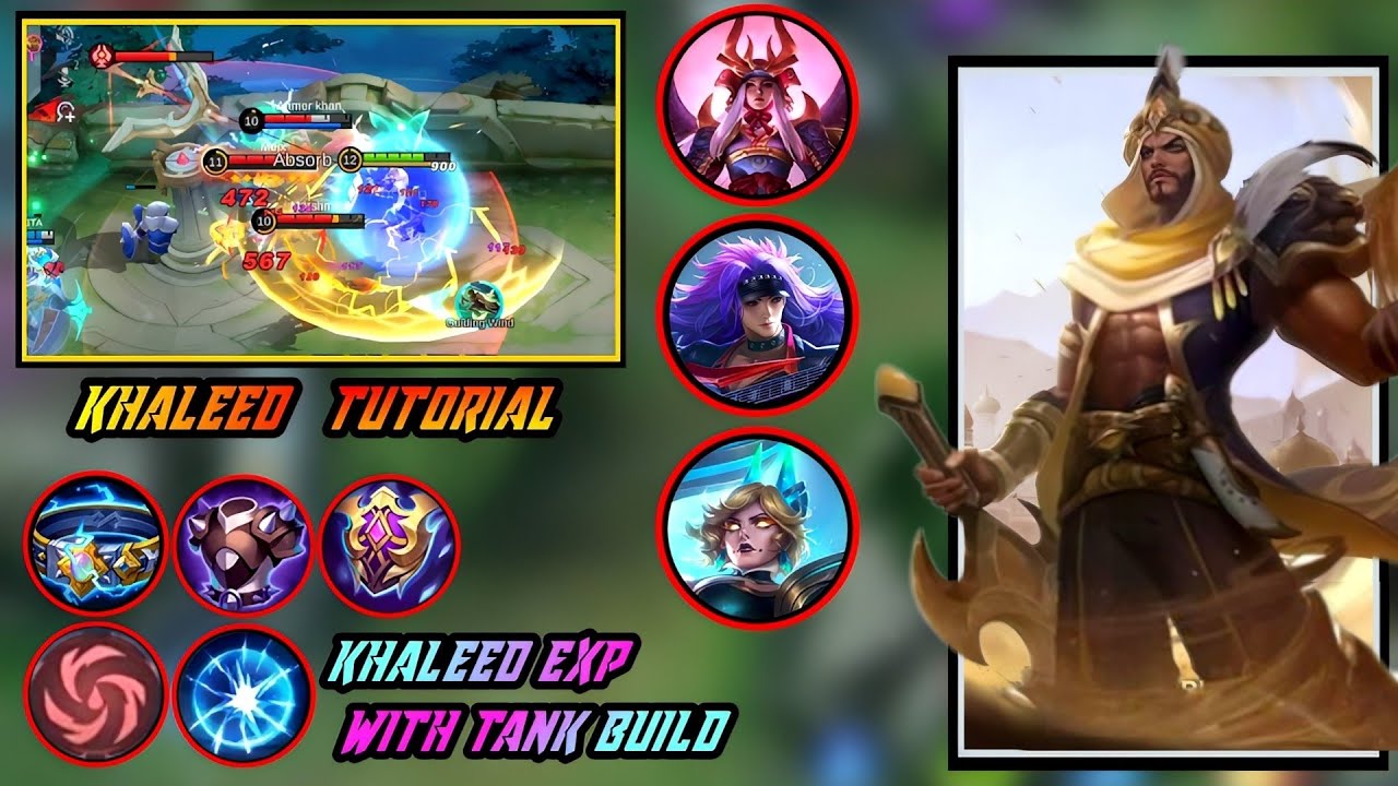 MLBB KHALEED EXP LANE WITH TANK BUILD || خالد تانکشم بی نقصی #mlmeta #mlbbkhaleed