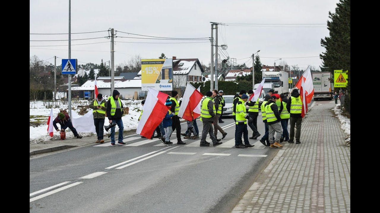 Rudy Rysie. Protest rolników na drodze wojewódzkiej / 28 listopada 2025 r.