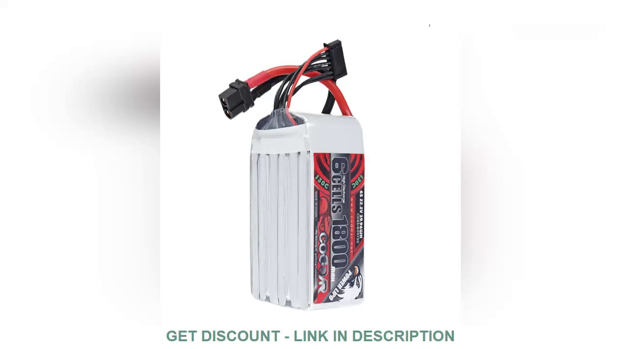 CODDAR 22.2V 1800mAh 130C 6S High Discharge Lipo Battery XT60 Plug for FPV RC Racing Drone
