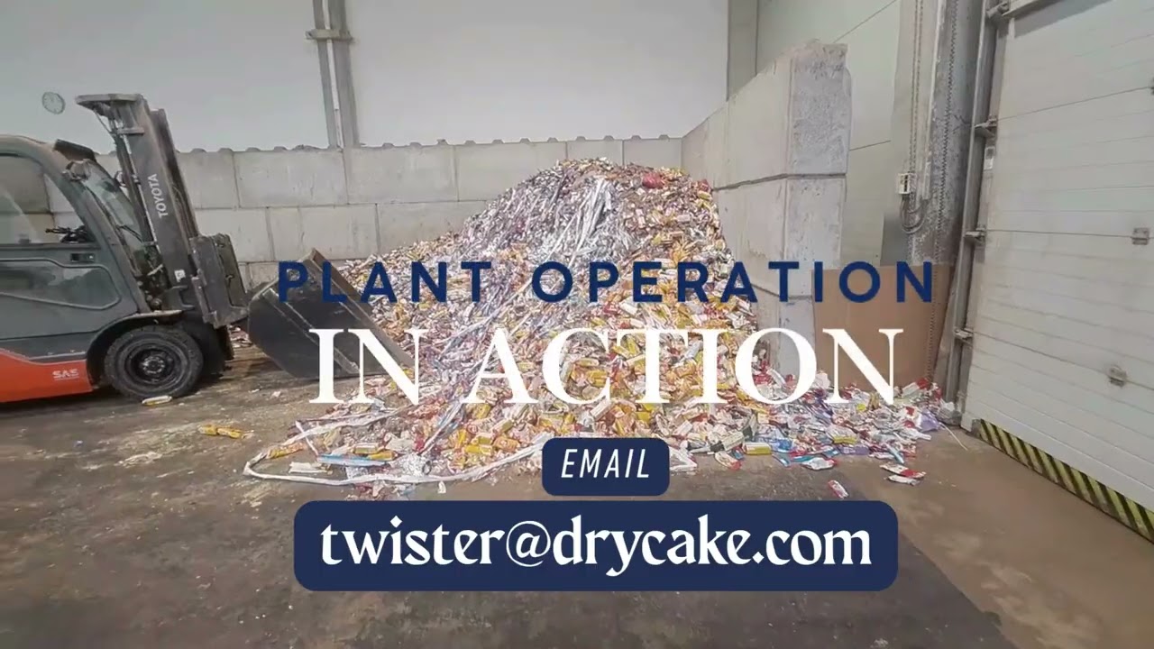 Twister Depackaging Machine in Action: Plant Visit Featuring Cookie Waste Recovery