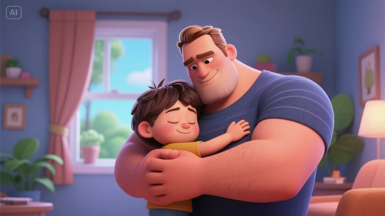 El fuerte abrazo sanador de pap&aacute; | Canci&oacute;n Infantil para Dormir y Abrazar 💙