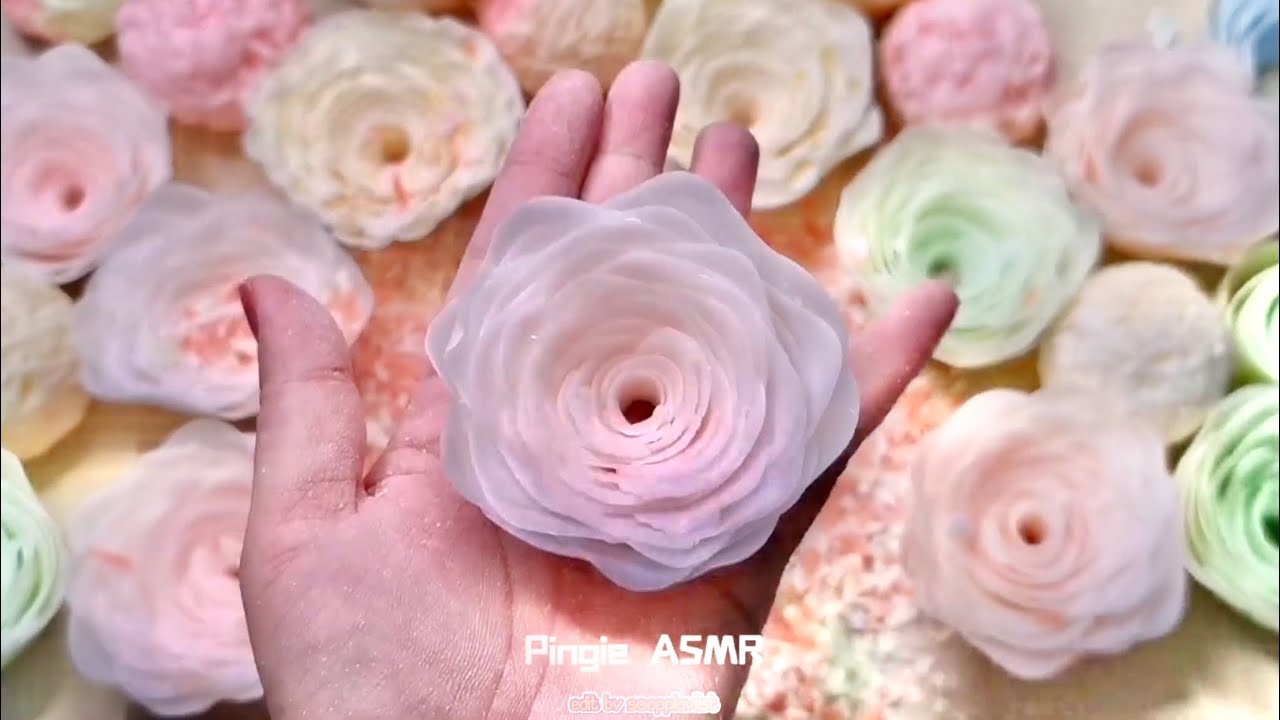 Soap roses compilation asmr💗 | satisfying video | credit: @pingieasmrsoap