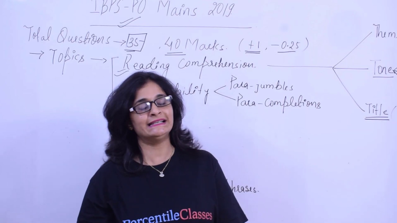 IBPS 2019 Mains English : Pattern : Questions : Syllabus - Priyanka Mam | Percentile Classes