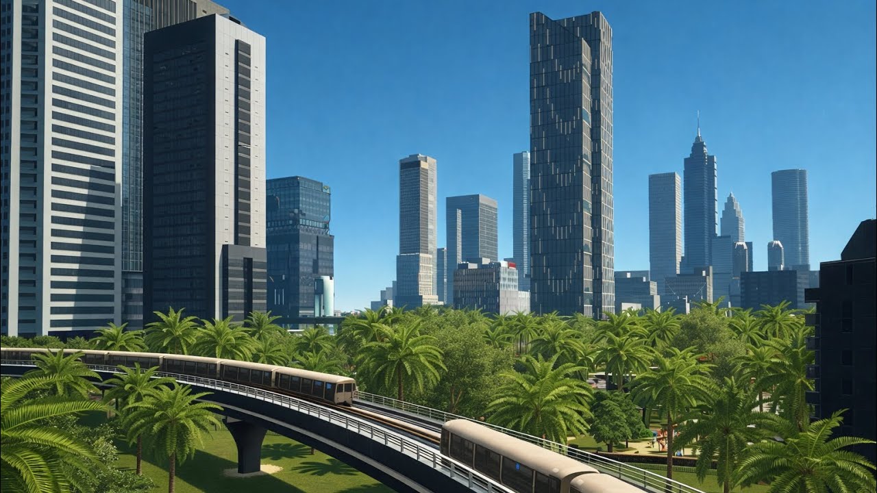 Downtown in Orleans- cities skylines 