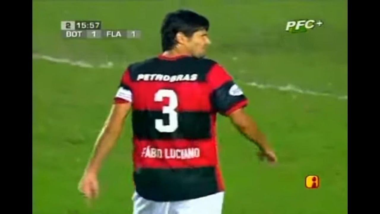 Fábio Luciano vs Botafogo (2008) - Capita fecha a zaga e prevê gol do título de Obina!