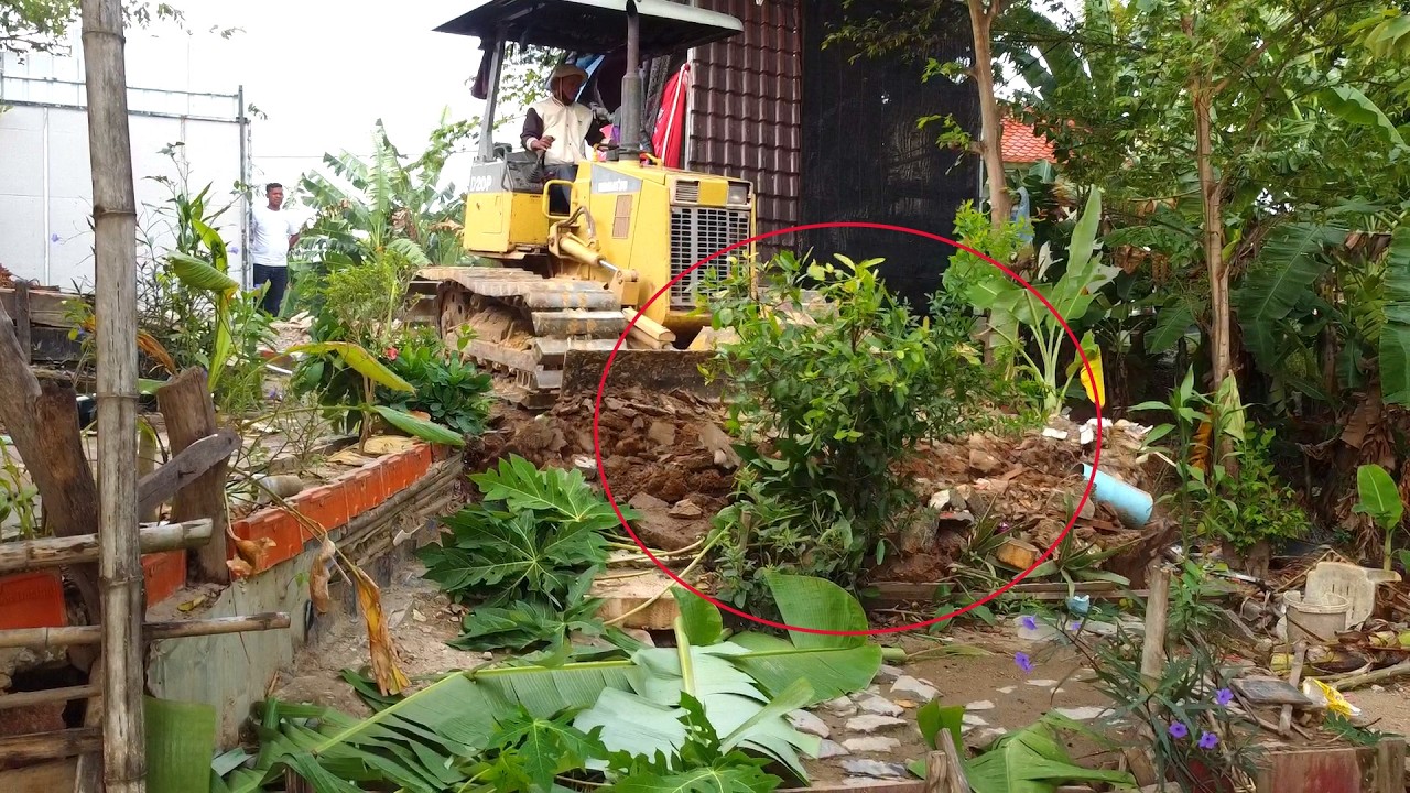 Great!!! Good Project LANDFILL DELETE POND By Best Driver D20P DOZER Pushing STONE & TRUCKLOAD STONE