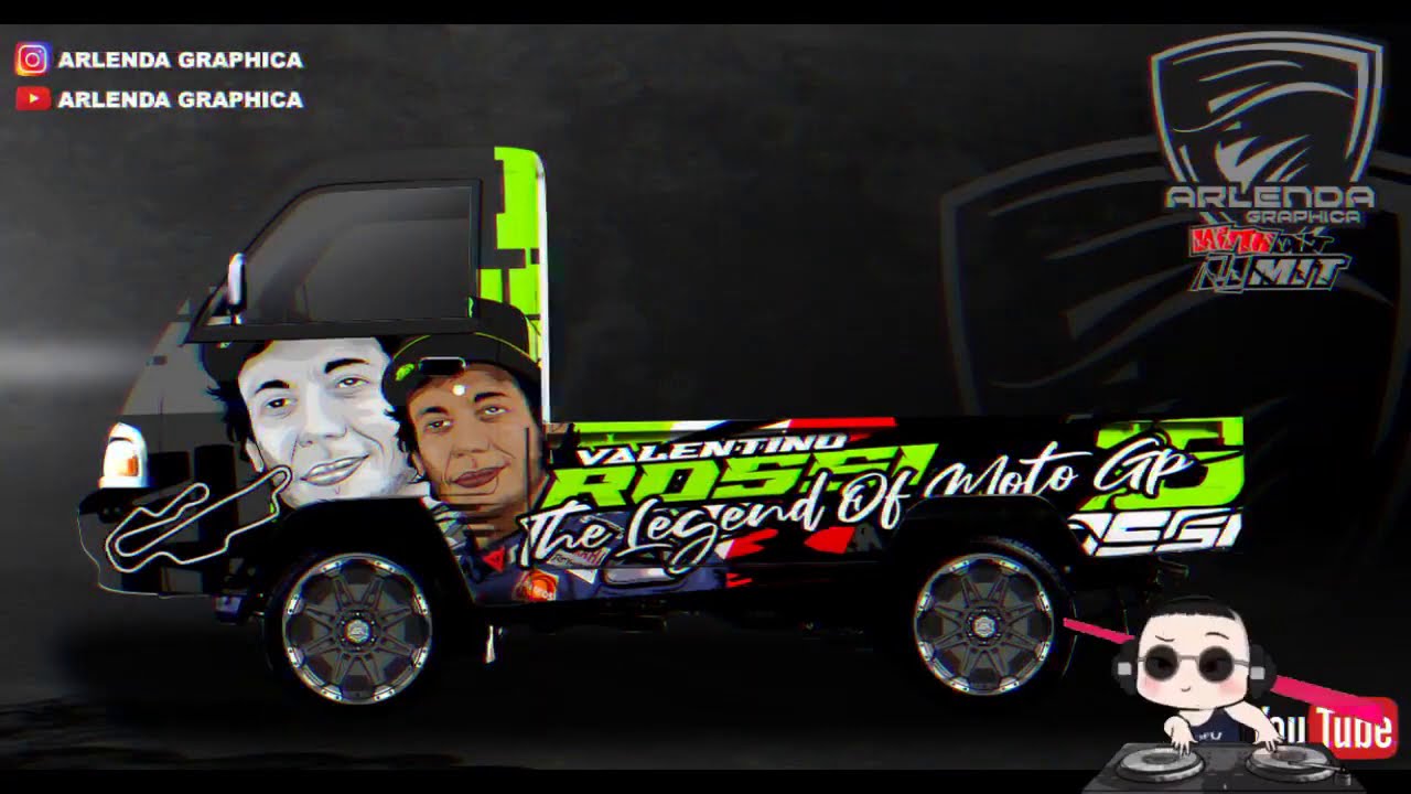 Desain stiker mobil pick up cutting sticker mobil carry futura #2