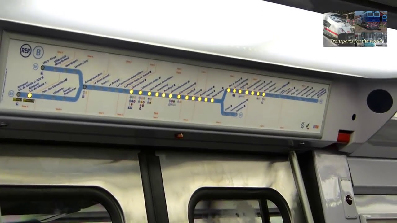 RER LINE B - Aeroport CDG to Chatelet les Halles (Paris France)