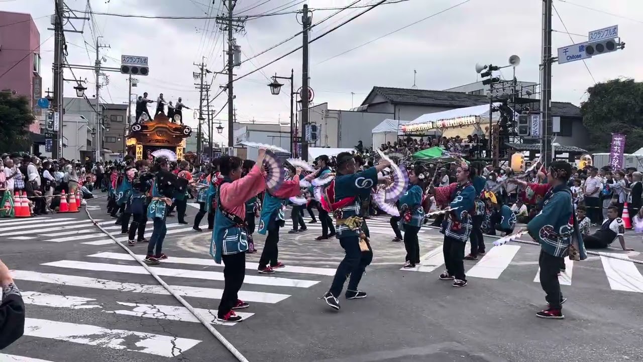 令和7年10月5日　藤枝大祭り　下伝馬区　藤枝五丁目交差点　ノーカット。