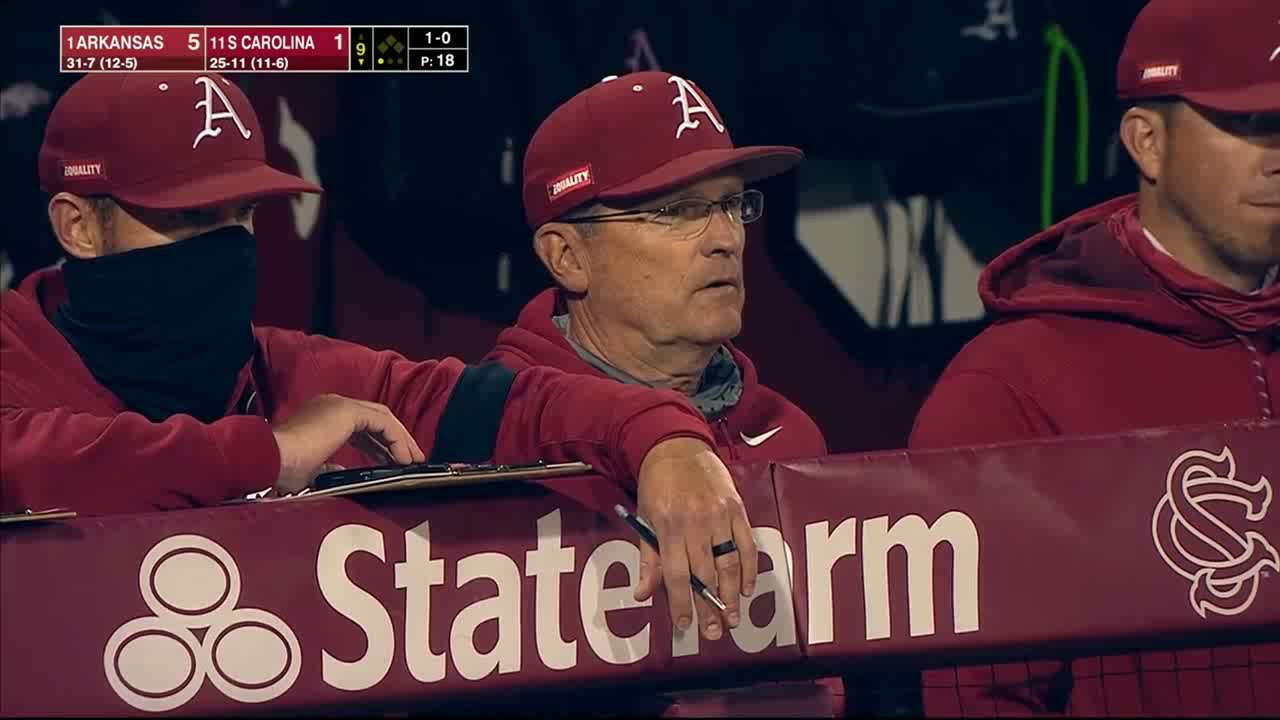 Kevin Kopps hurls six strike outs in a row to finish game against #11 South Carolina. 04-23-2021
