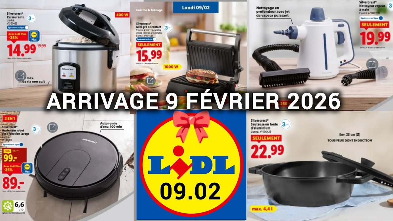 LIDL Arrivage de la Semaine 9 FÉVRIER 26 🎀 Nouveau Catalogue Cuisine 🎀 Maison & Décoration Textile