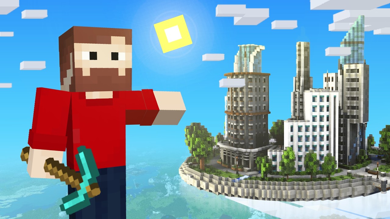 Ik Bouw Een VLIEGENDE STAD In Minecraft Survival!