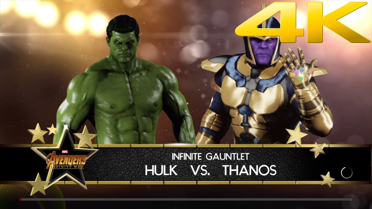 WWE 2K18 (PS4) Infinity Gauntlet Tournament Final Round: The Hulk vs Thanos | 2 out 3 Falls