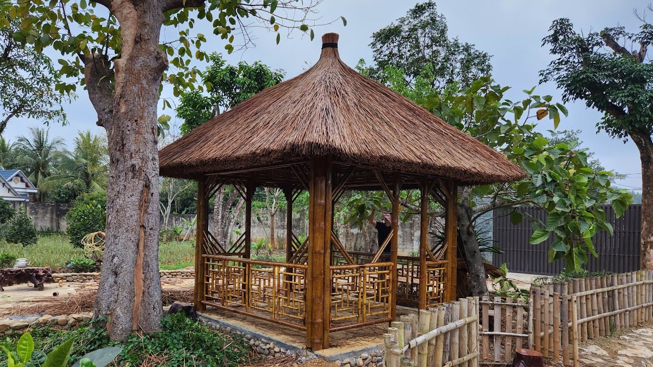 ch&ograve;i tre tứ trụ,nh&agrave; tre m&aacute;i l&aacute;,nh&agrave; tre