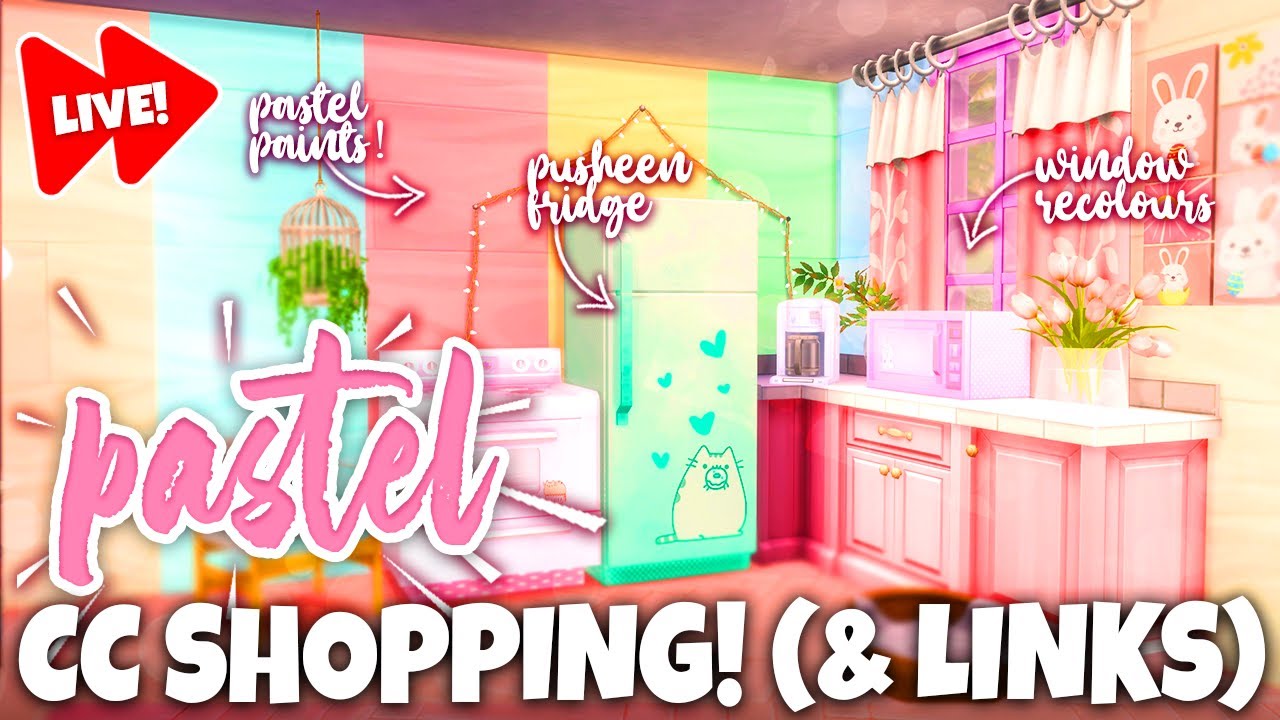 🌸 pastel build & buy cc shopping! (with links) 🌸 (The Sims 4)