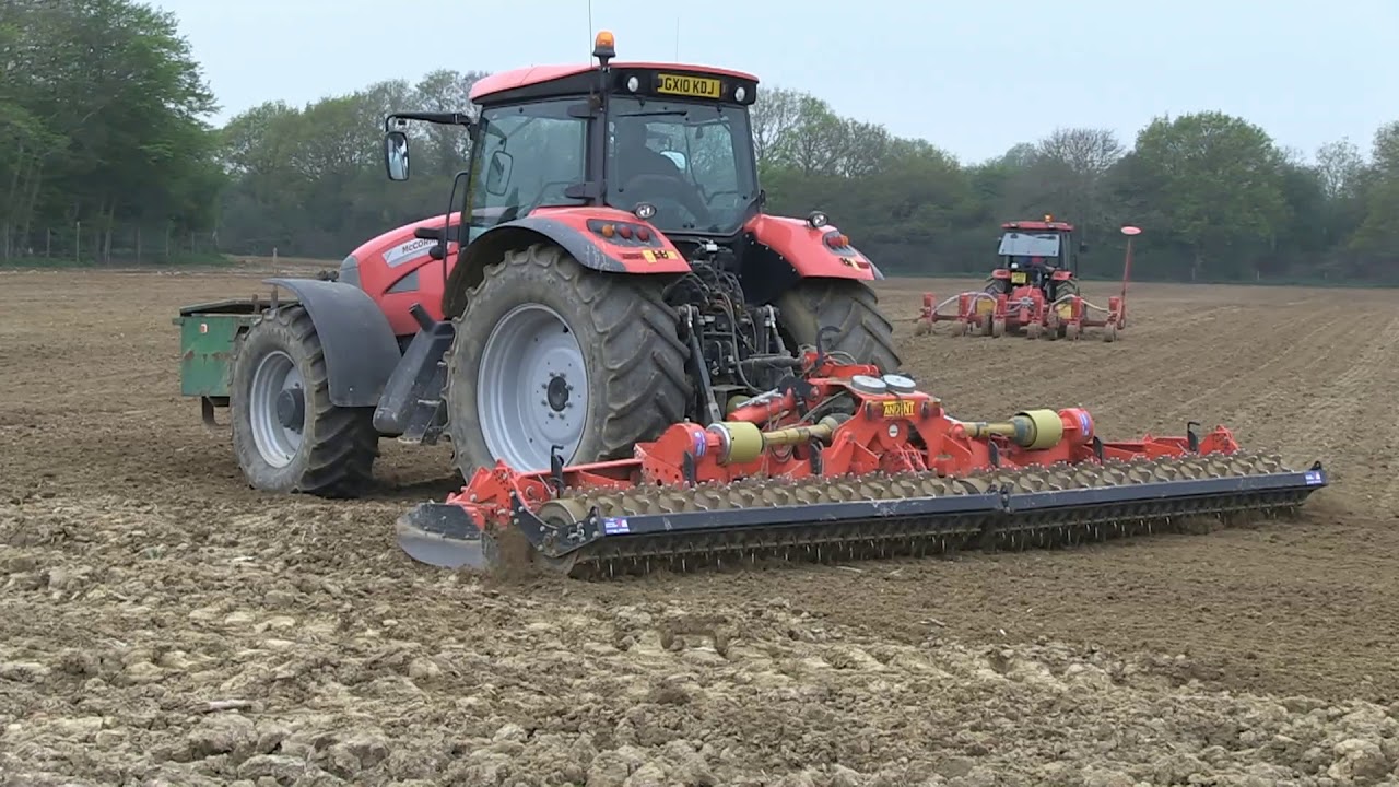 MCCORMICK TTX210 AND FRANDENT POWER HARROW, MCCORMICK CT60 AND MAIZE DRILL