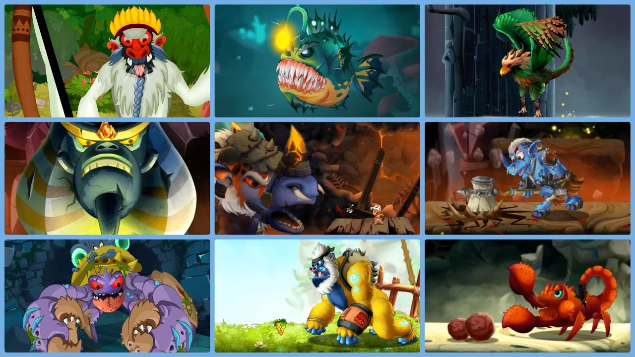 All bosses of the Jungle Adventures 3! Cool game on Android! Все боссы из Приключения в джунглях 3!