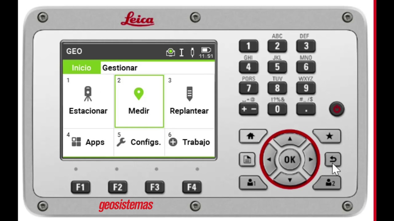 LEICA   TS03 TS07   (PARTE 2)  LEVANTAMIENTO, EXPORTACION E IMPORTACION DE PUNTOS.