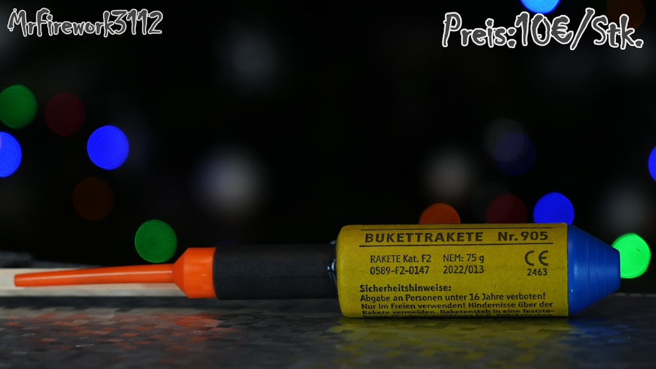 Zink Bukettraketen Nr. 905 Raketen Set | 5 Stk. Rakete zu je 75g NEM | 4k