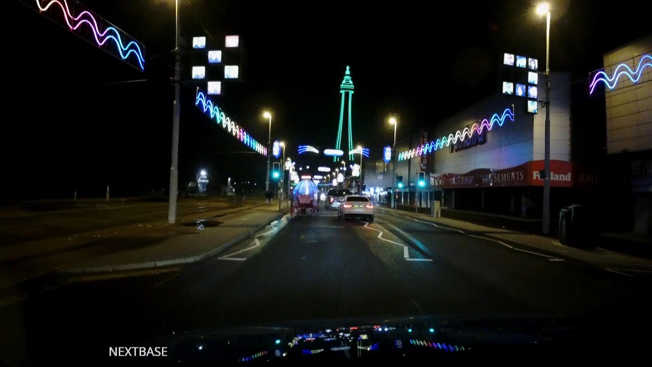 Blackpool Christmas Illuminations. Dashcam Video