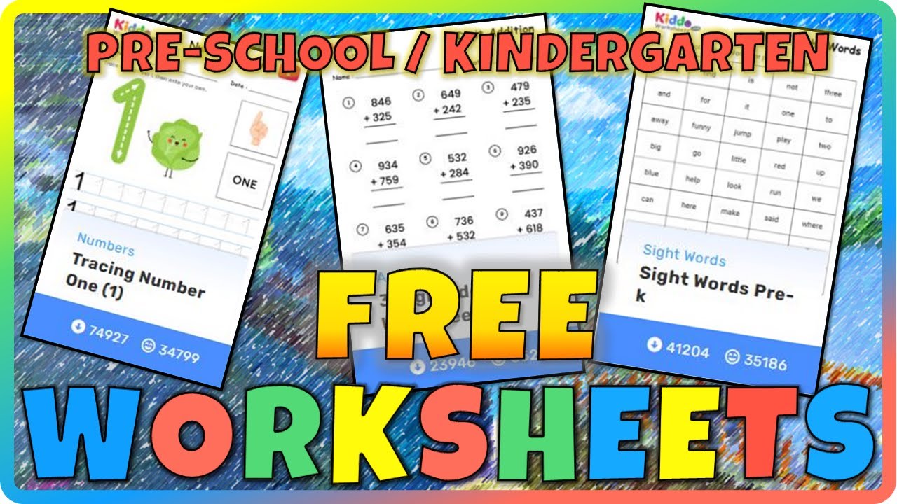 Download Free Educational Worksheets for Kids at Home