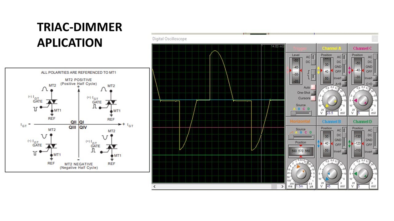 Circuito Dimmer con Triac simulado en Proteus