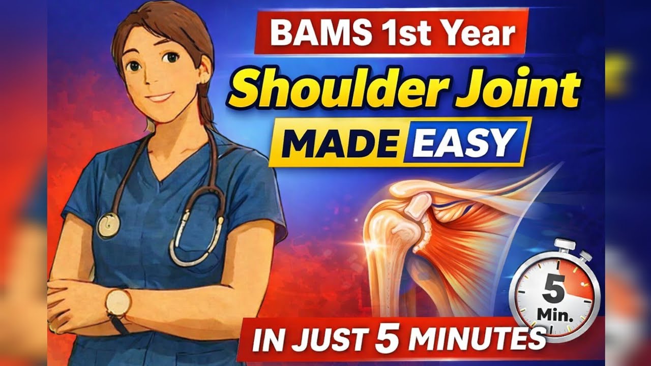 Shoulder Joint Made Easy in Just 5 Minutes | BAMS 1st Year Anatomy#Bams#universityexams#anatomy#knee