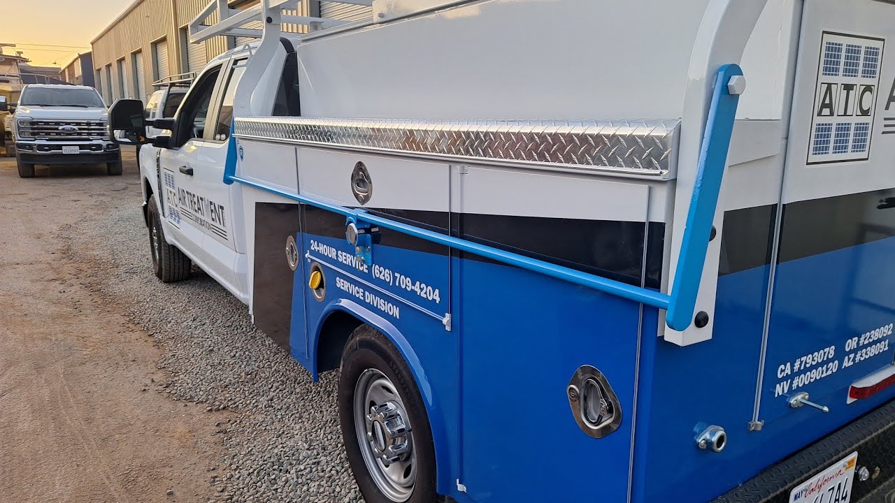 Security bars for utility truck