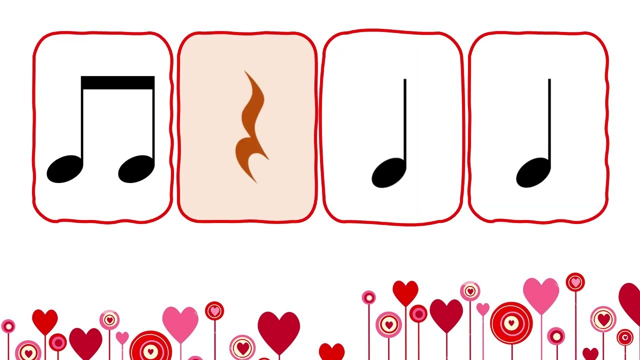 Valentine Rhythm Play Along: Level 2, SIMPLE notation