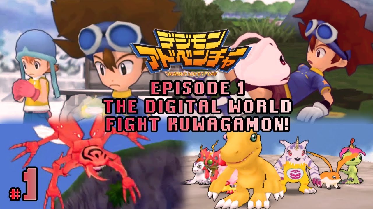 Digimon Adventure PSP - Walkthrough Episode 1 ~ The Digital World! Fight Kuwagamon